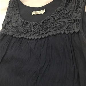 Marina Gigli Draping Navy Blue Silk Blouse Size L